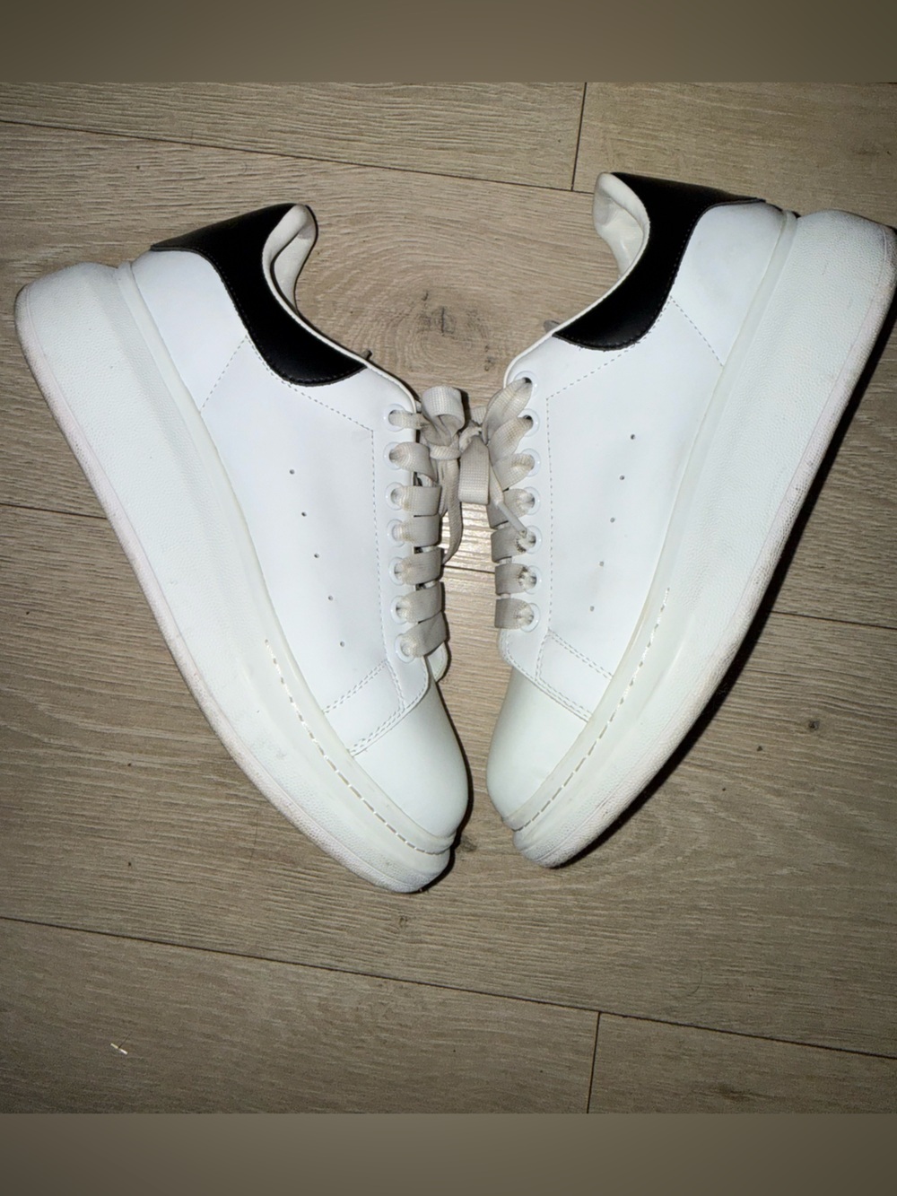 Alexander McQueen Oversized Sneaker in White/Black
